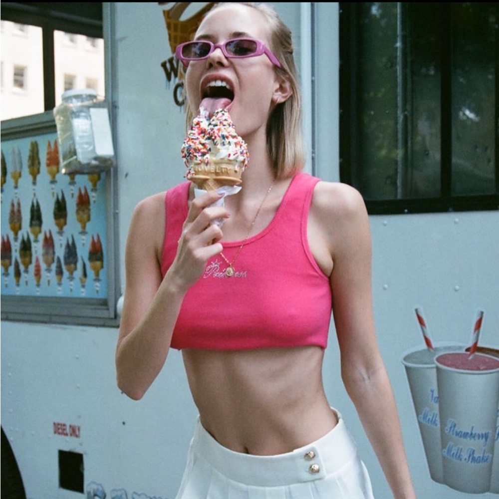 Bamba Swim Princess Pink Crop Tank Top